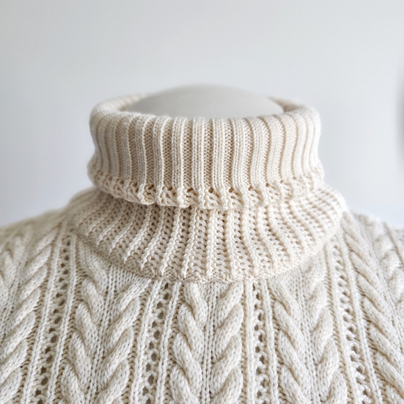 Rare 90's DKNY Wool Cream Sweater Luxury Long Sleeve Knitted Bodysuit Jumpsuit S - Picture 3 of 16